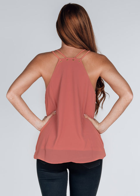 "Everly" Top- Coral